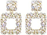 Amazon.com: Fashion Geometric Elegant Gold/Black Two Tone Square Hypoallergenic Stud Drop Dangle Earrings Jewelry Accessory for Girls Women, Gold/Black: Jewelry