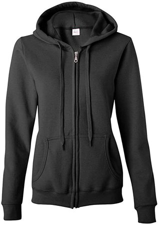 Gildan Women's Heavy Blend Full-Zip Hooded Sweatshirt Black at Amazon Women’s Clothing store: Athletic Hoodies
