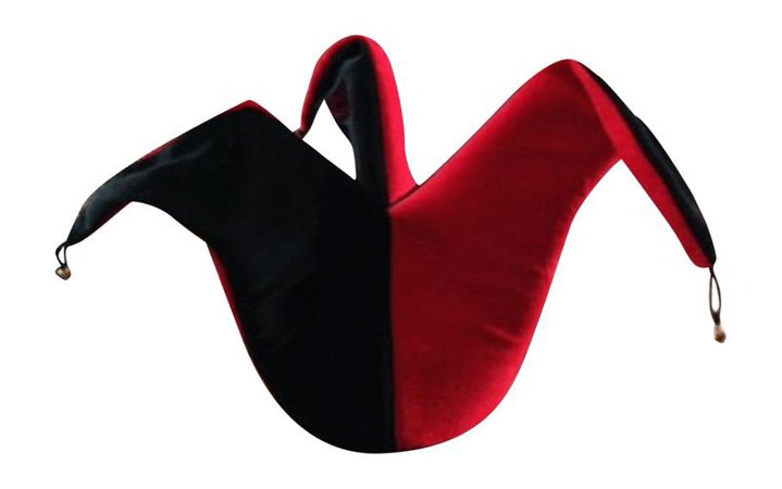 BZANY® Black And Red Jester Hat - BZany.com