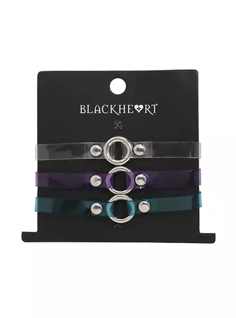 Blackheart Mini Clear Bondage Bracelet Set