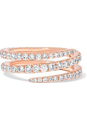 Anita Ko | Bague en or rose 18 carats et diamants Coil | NET-A-PORTER.COM