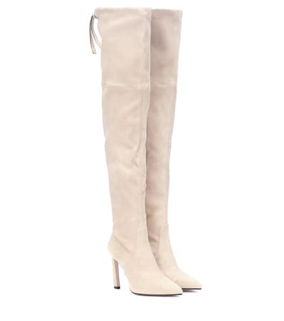 Natalia 100 suede over-the-knee boots