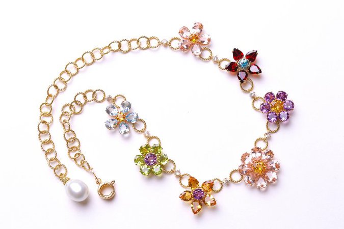 floral necklace gem - Google Search