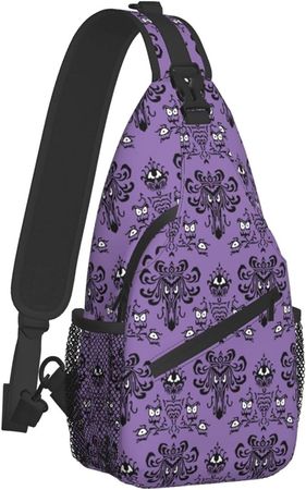 Amazon.com | Haunted Mansion Sling Bag Crossbody Travel Hiking Chest Backpack One Shoulder Daypack for Women Men Unisex Cycling Gym | Casual Daypacks