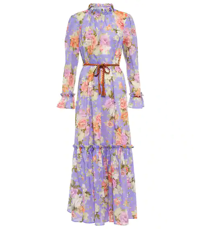 ZIMMERMANN Pattie floral cotton midi dress