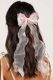 pink ribbon clip hairstyles - Google Search
