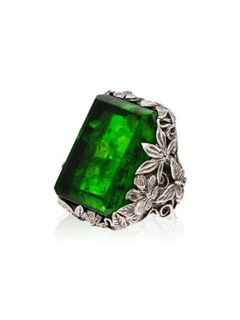 Lyly Erlandsson Sterling Silver Orsay Crystal Ring Ss20 | Farfetch.com