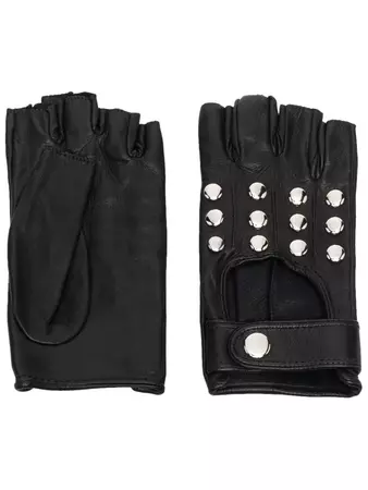 Manokhi silver-studded leather gloves