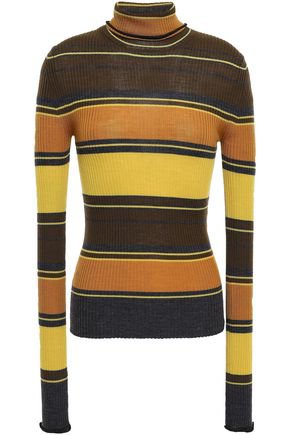 Striped ribbed merino wool turtleneck sweater | ACNE STUDIOS | Sale up to 70% off | THE OUTNET