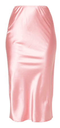 pink satin skirt