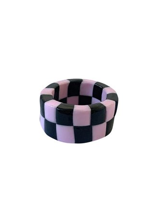 Chess Ring - Black Pink | W Concept