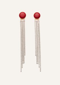 Signature strass earrings in red | Magda Butrym