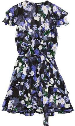 Sully Ruffled Floral-print Silk-georgette Mini Dress