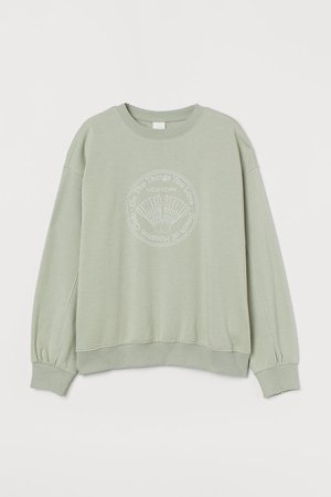 Cotton-blend Sweatshirt - Green