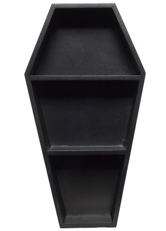 Sourpuss Gothic Black Coffin Wall Shelf