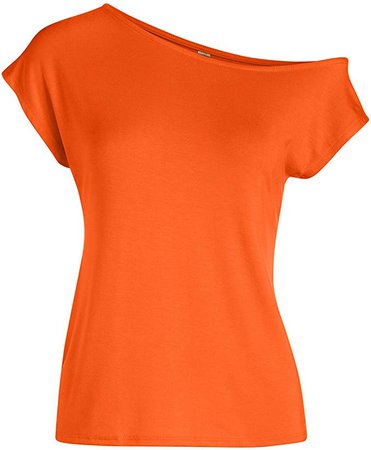 Orange Off-Shoulder Top