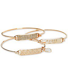 GUESS Textured Bangle Bracelet Set & Reviews - Bracelets - Jewelry & Watches - Macy's