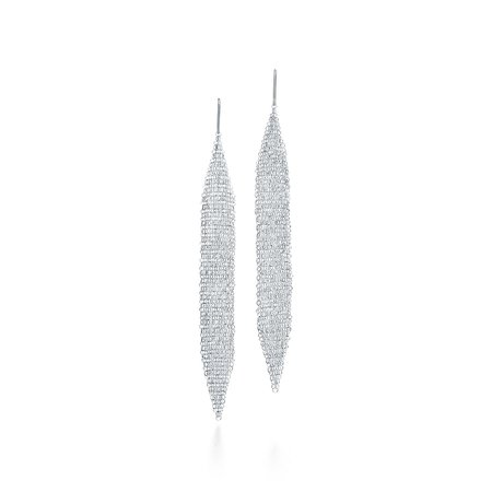 Elsa Peretti® Mesh earrings in sterling silver. | Tiffany & Co.