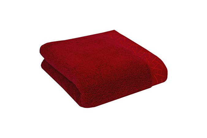 Natori 5030 Fretwork Hand Towel-Imperial Red: Bedding & Bath