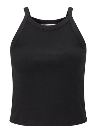Black 90's Ribbed Vest - Holiday Shop - Clothing - Miss Selfridge