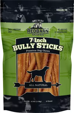 Chewy.com REDBARN Naturals Bully Stick 7" Dog Treat, 6 count - Chewy.com
