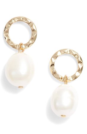 Halogen Pearl Drop Earrings
