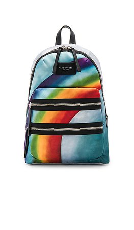 Marc Jacobs Rainbow Printed Biker Backpack in Grey Multi | REVOLVE