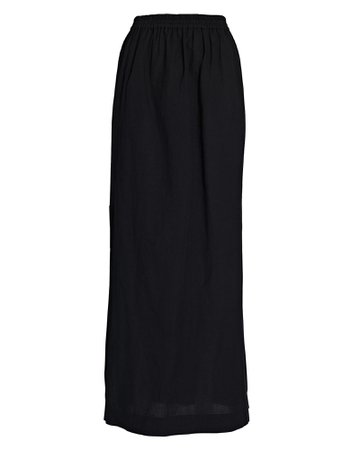 Something Navy Cotton-Linen Maxi Skirt | INTERMIX®