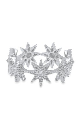 Star 18k White-Gold And Diamond Eternity Band By Colette Jewelry | Moda Operandi