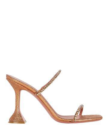 Amina Muaddi Gilda Glitter Slide Sandals | INTERMIX®