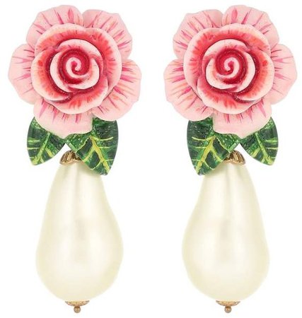 dolce and gabbana rose earrings