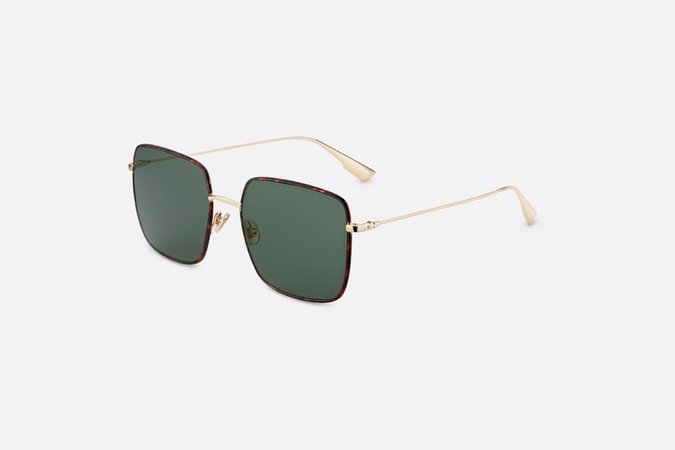 DiorStellaire1XS Green and Tortoiseshell Effect Squared Sunglasses - Accessories - Women's Fashion | DIOR