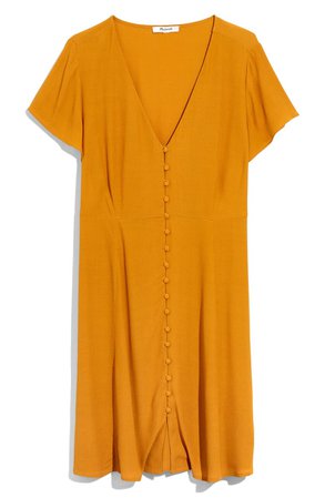 Madewell V-Neck Button Front Dress | Nordstrom