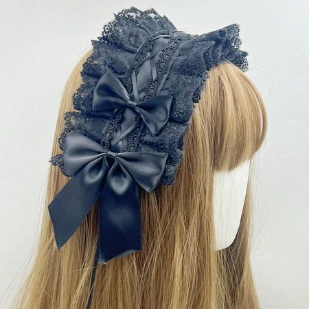 1pc Women's Black Bow Headband, Suitable For Daily Wear, Cosplay, Gothic Style, Sweet & Lovely Style | SHEIN USA
