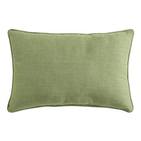 Carly Dark Green Lumbar Pillow | Pier 1