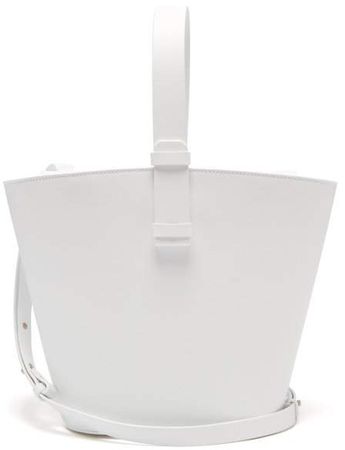 Nico Giani - Nelia Large Top Handle Leather Bucket Bag - Womens - White