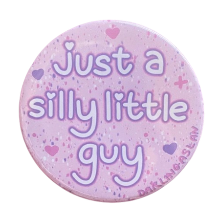 Silly Lil guy button pin