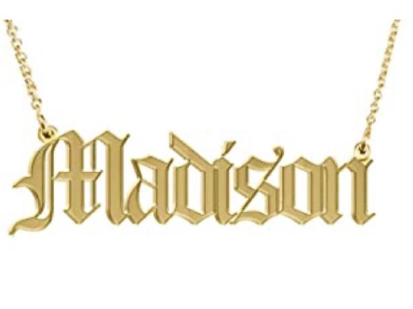 Madison Name Plate Necklace