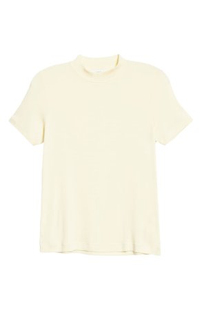 Vince Mock Neck Short Sleeve Pima Cotton T-Shirt | Nordstrom