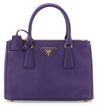 PRADA Purple Saffiano Handbag