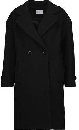 Double-breasted Boiled Wool-blend Coat
