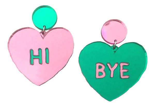 Hi Bye Heart Earrings – yippywhippy