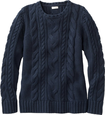 Navy Blue Cable Knit Sweater