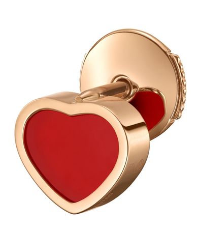 Chopard Rose Gold and Carnelian My Happy Hearts Single Earring | Harrods AE
