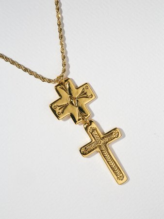 The Double Cross Necklace | Vanessa Mooney