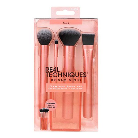 Real Techniques Flawless Base Makeup Brush Set for Foundation, Concealer and Contouring: Amazon.co.uk: Beauty