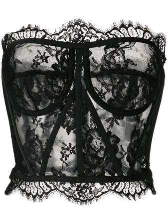 Shop black Dolce & Gabbana floral lace corset with Express Delivery - Farfetch