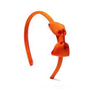 Small Orange Bow Headband