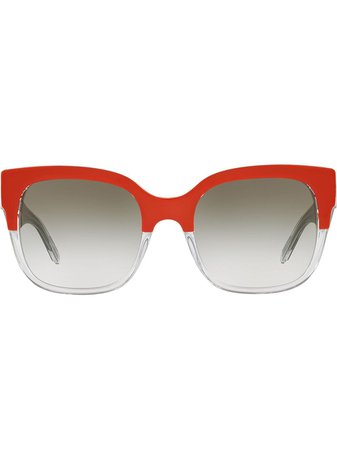 Burberry Eyewear Two-Tone Square Sunglasses | Farfetch.com