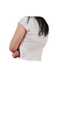 white t shirt side back view png